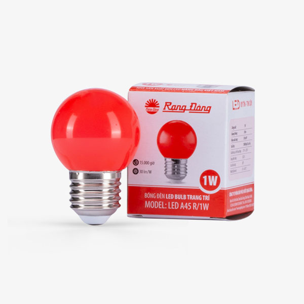 bong den led rang dong 3 Bóng Đèn Led Bulb Trang Trí A45R/1W