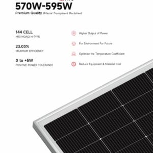 Tấm pin mặt trời Powitt PW-72M595HM10