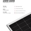 Tấm Pin Năng Lượng Mặt Trời Powitt 630W, PW-66M630HM10L-BD