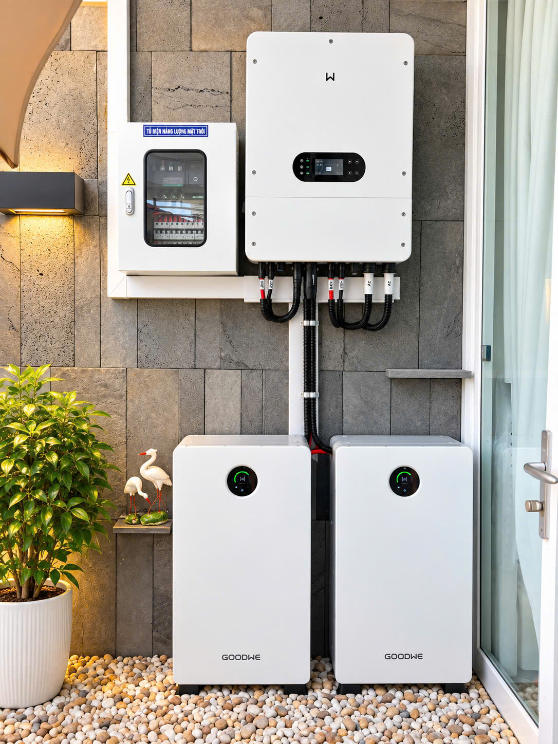 Công trình điện mặt trời hybrid 10kW – báo giá điện mặt trời SolarPin